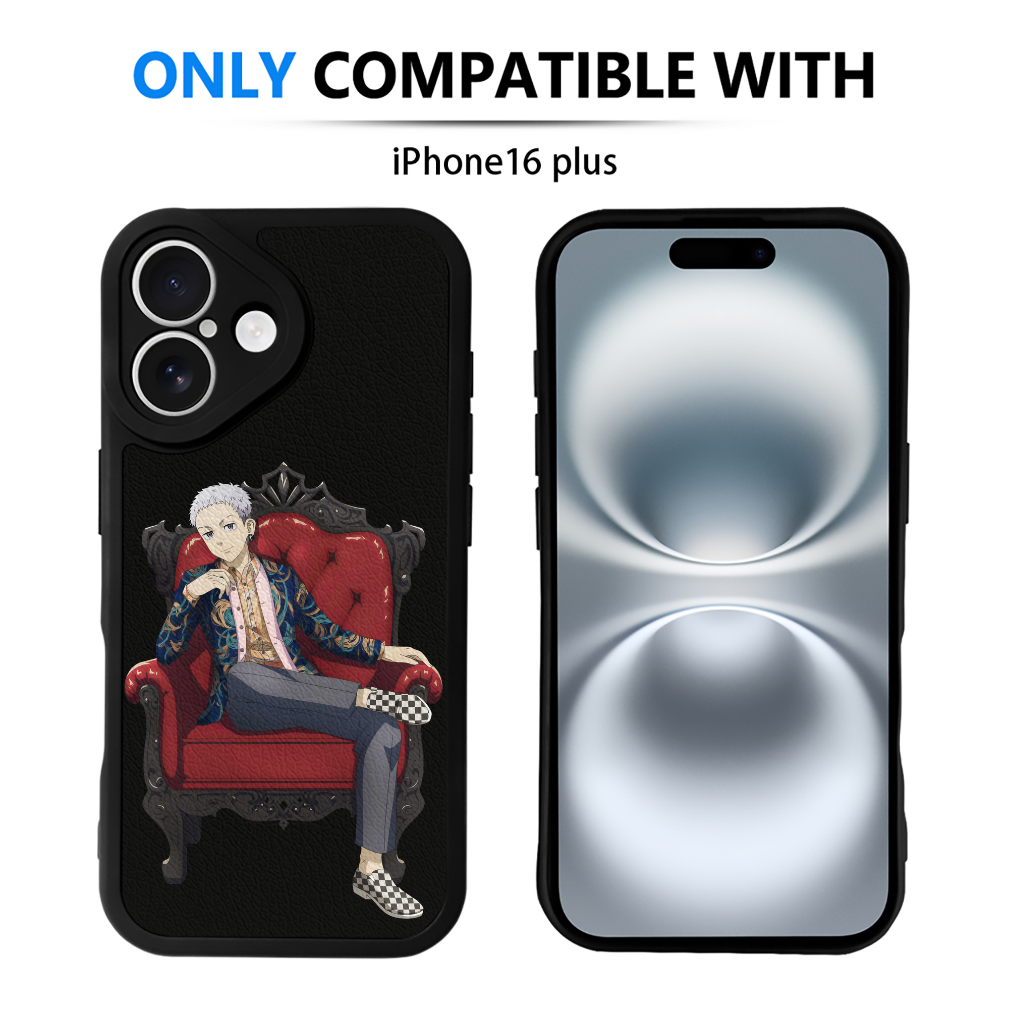 （画像用） 東京リベンジャーズ Tokyo Revengers 【iPhone 16シリーズ対応】シリコンスマホケース（レザー調） 材質：シリコン